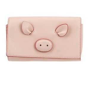 Rare Kate Spade year of the pig soft pink leather bag excellent preowned conditi